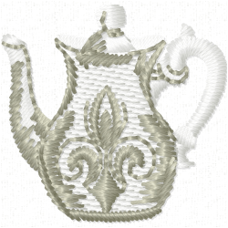 Teapots Embroidery Design 12 Teapots Embroidery Design 12